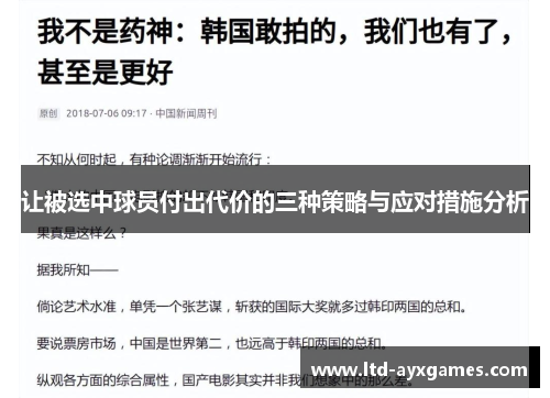 让被选中球员付出代价的三种策略与应对措施分析